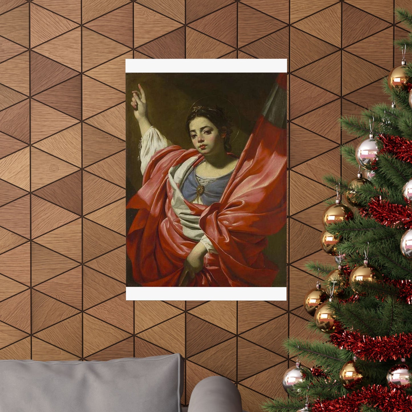 Vouet - School of - St. Ursula, c. 1620, 1961.285 High Quality Matte Wall Art Poster for Home, Office, Classroom