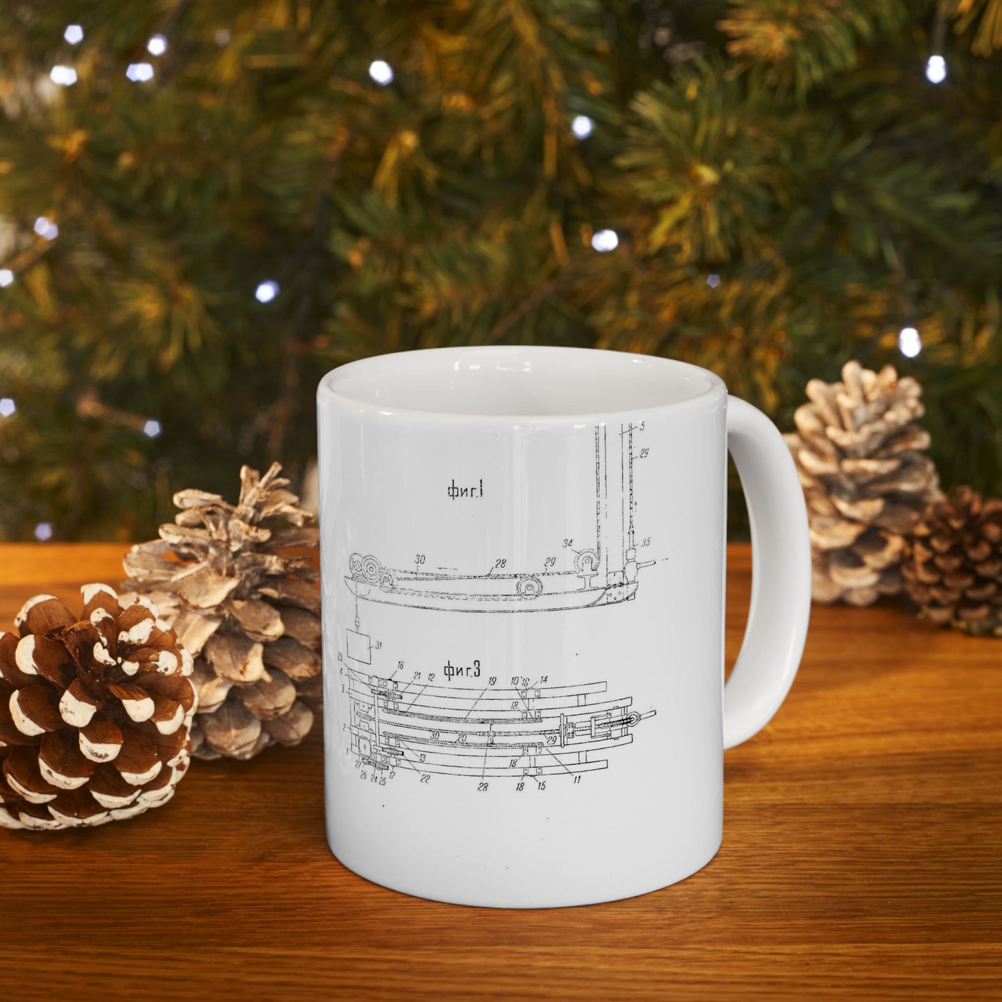 Patent drawing - Качалка для длинноходных глубинных насосов Public domain  image Beautiful Novelty Ceramic Coffee Mug 11oz