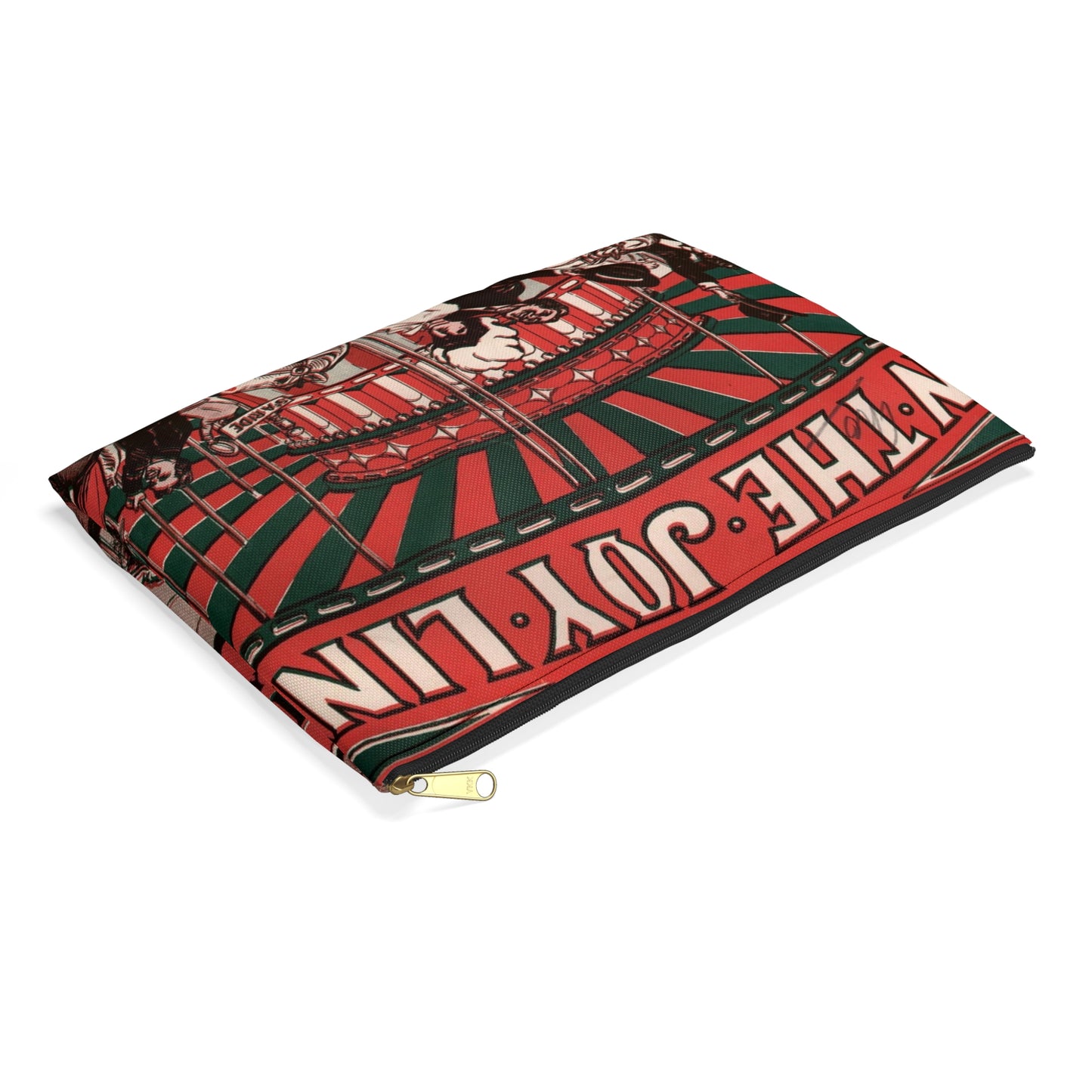 On the joy line - Public domain American sheet music Large Organizer Pouch with Black Zipper