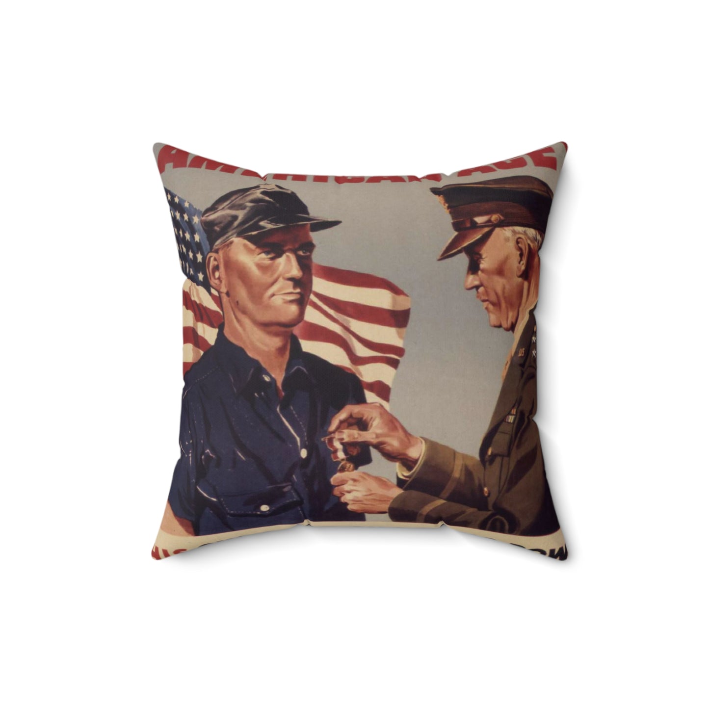 Another American ace^ His guns are shooting down Nazis and Japs right now^ Keep `em firing^ - NARA - 534905 Decorative Accent Square Pillow