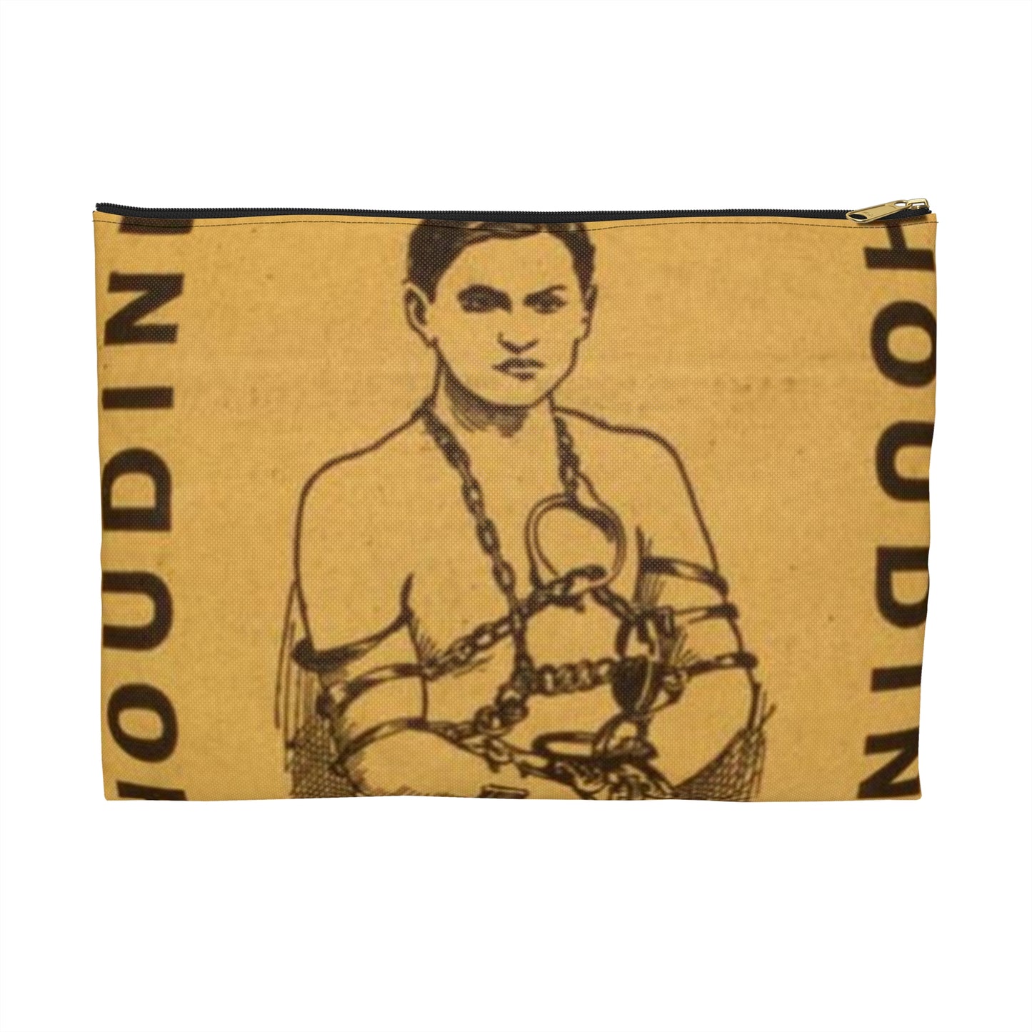 Special starring record engagement of the world's famous jail breaker, Houdini the only and original handcuff king. Large Organizer Pouch with Black Zipper