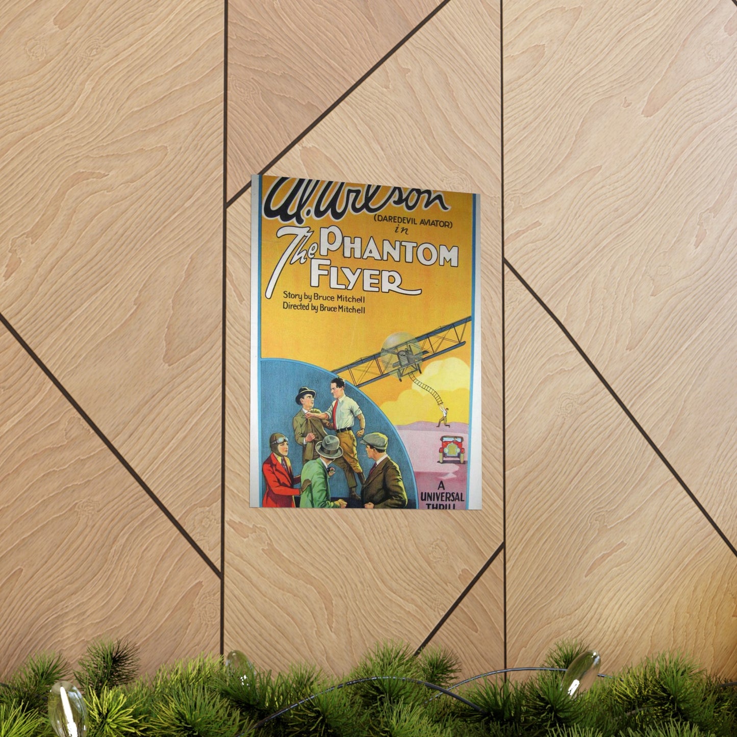 Phantom Flyer 1928 - Art Deco public domain image High Quality Matte Wall Art Poster for Home, Office, Classroom
