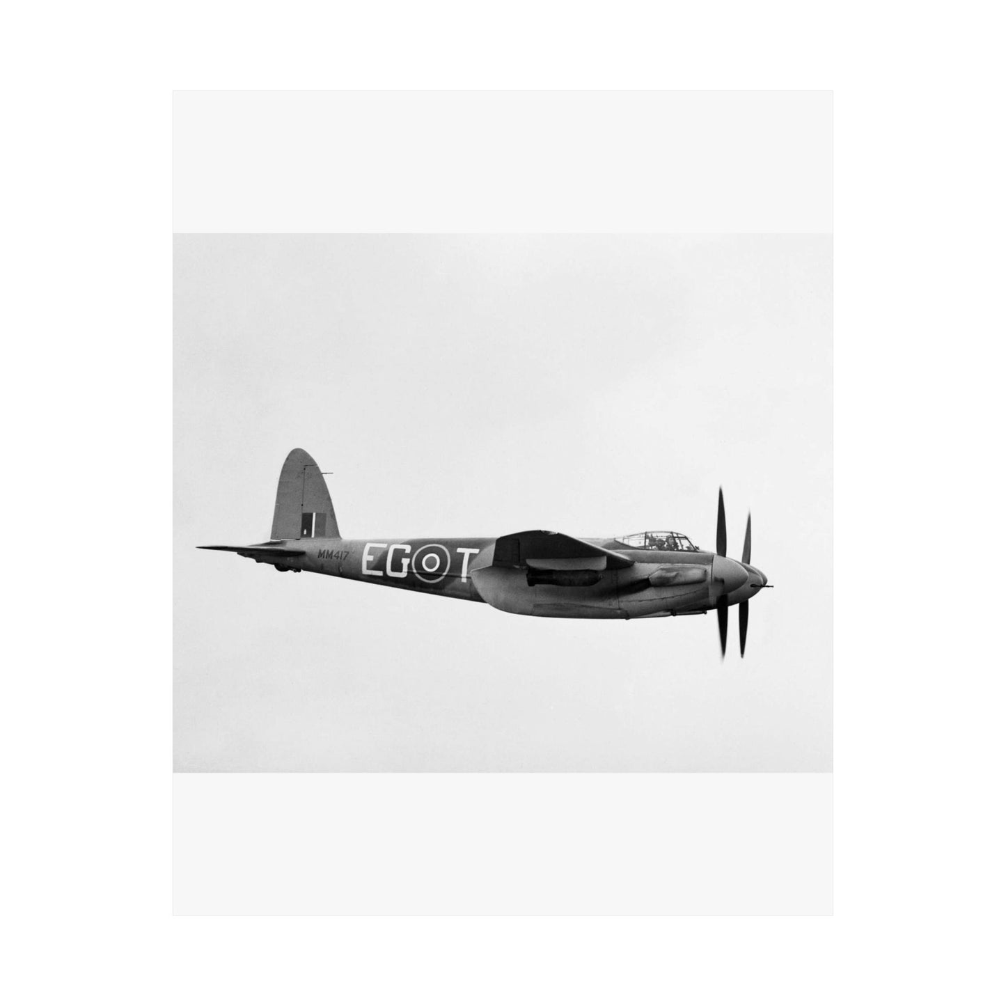 De Havilland Mosquito FB Mk VI of No. 487 Squadron RNZAF based at Hunsdon, Hertfordshire, 28 February 1944. CH12415 High Quality Matte Wall Art Poster for Home, Office, Classroom