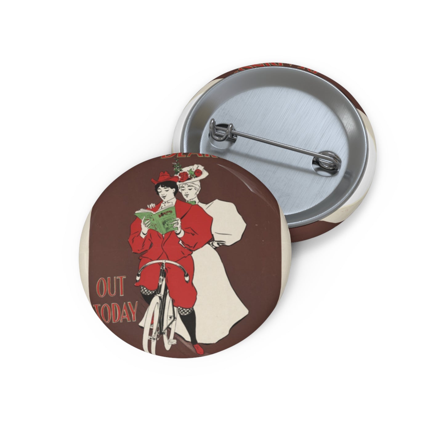 Bearings, out today, Art Nouveau Poster Pin Buttons with Crisp Design