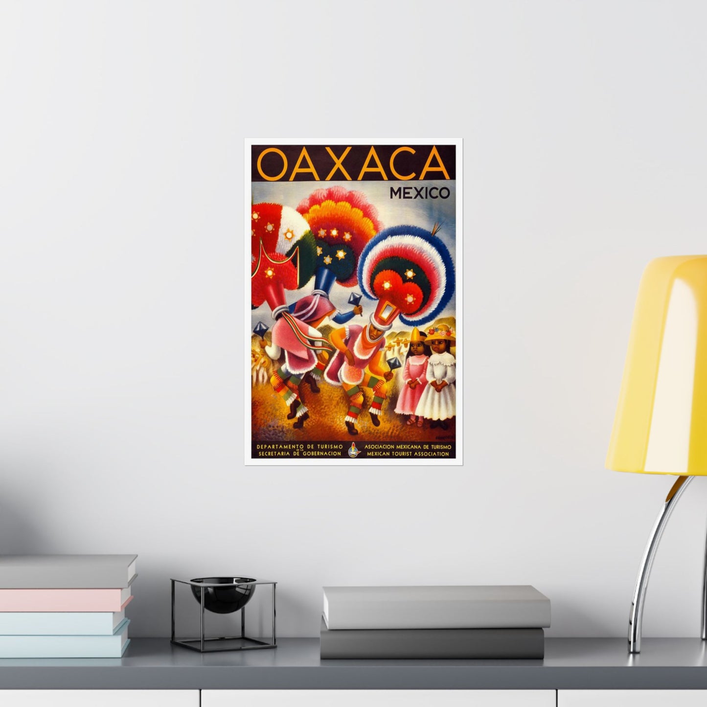 Oaxaca. Mexico. Vintage Travel Poster. High Quality Matte Wall Art Poster for Home, Office, Classroom