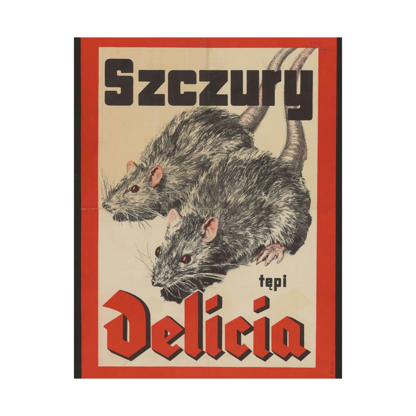 1940s poster - Szczury tępi Delicia High Quality Matte Wall Art Poster for Home, Office, Classroom