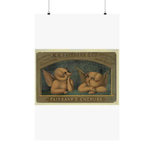 Fairbank's cherubs--Presented with the compliments of N.K. Fairbank & Co., lard refiners, Chicago & St. Louis High Quality Matte Wall Art Poster for Home, Office, Classroom