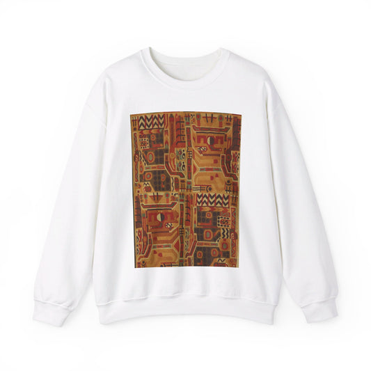 Tunic Fragment, 9th century - Public domain museum image. A rug with a design on it White Heavy Blend Adult Crew Neck SweatShirt