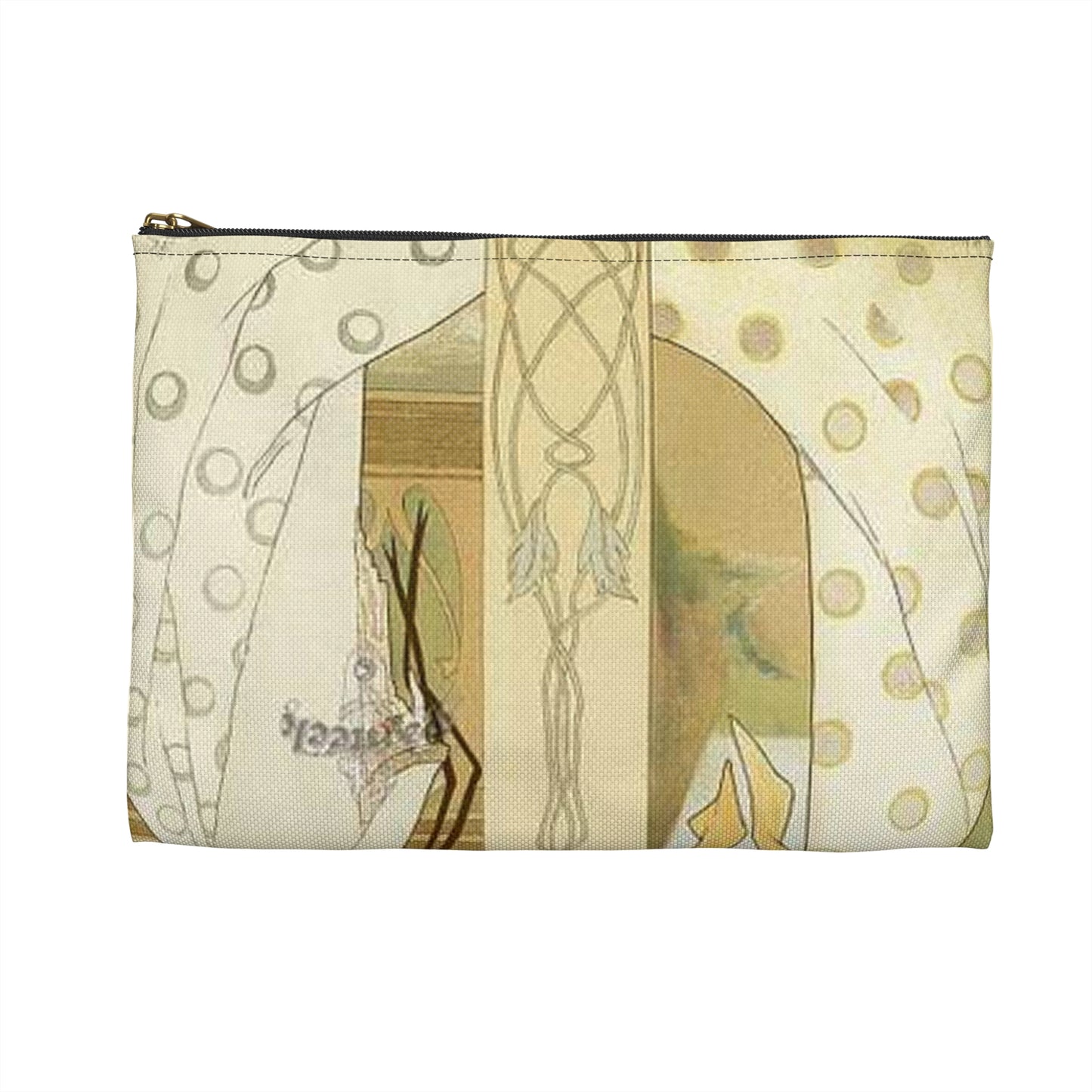 Jane Atché - La Cigarette - Drawing. Public domain image. Large Organizer Pouch with Black Zipper