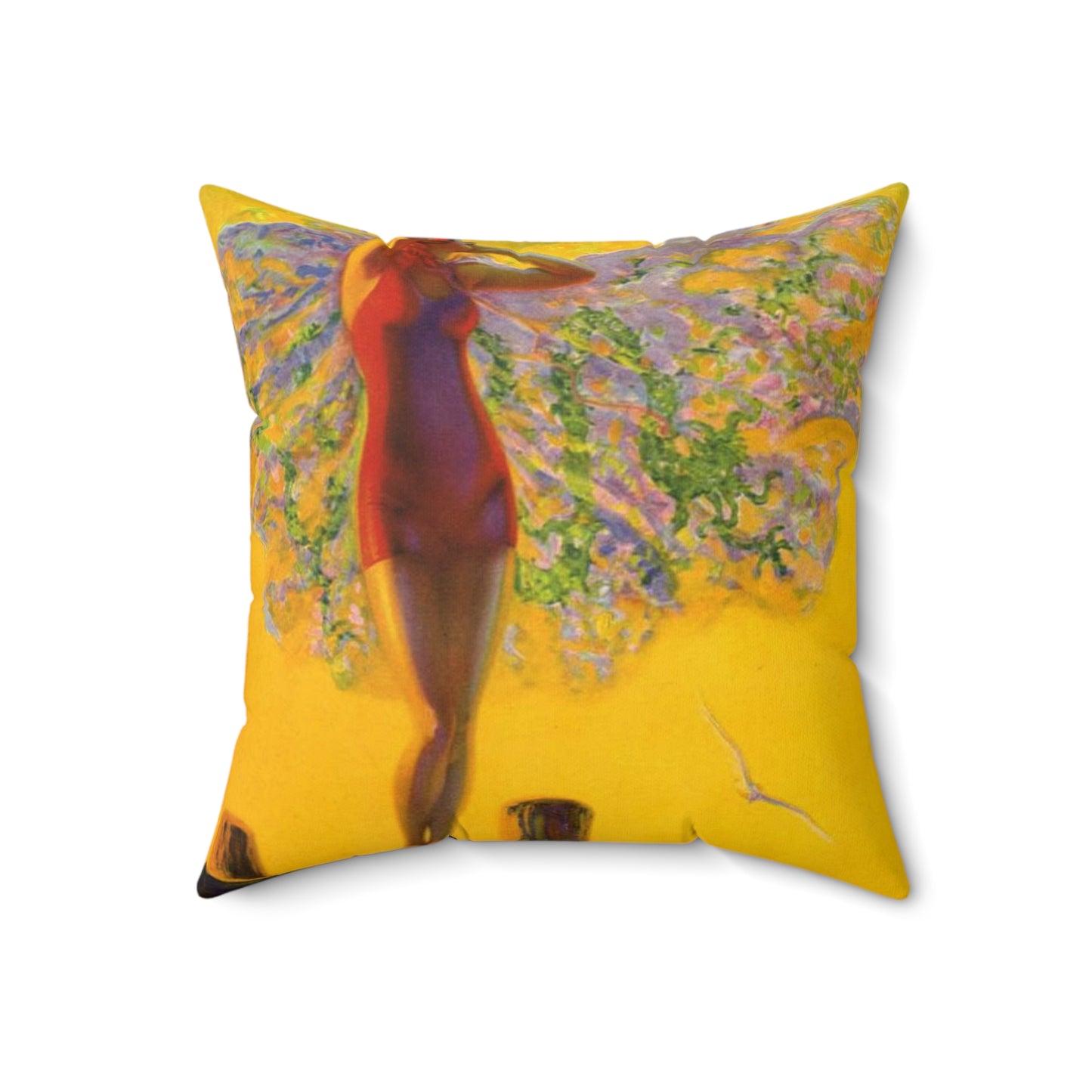 “Golden Glory” by Edward Mason Eggleston, 1929 Decorative Accent Square Pillow