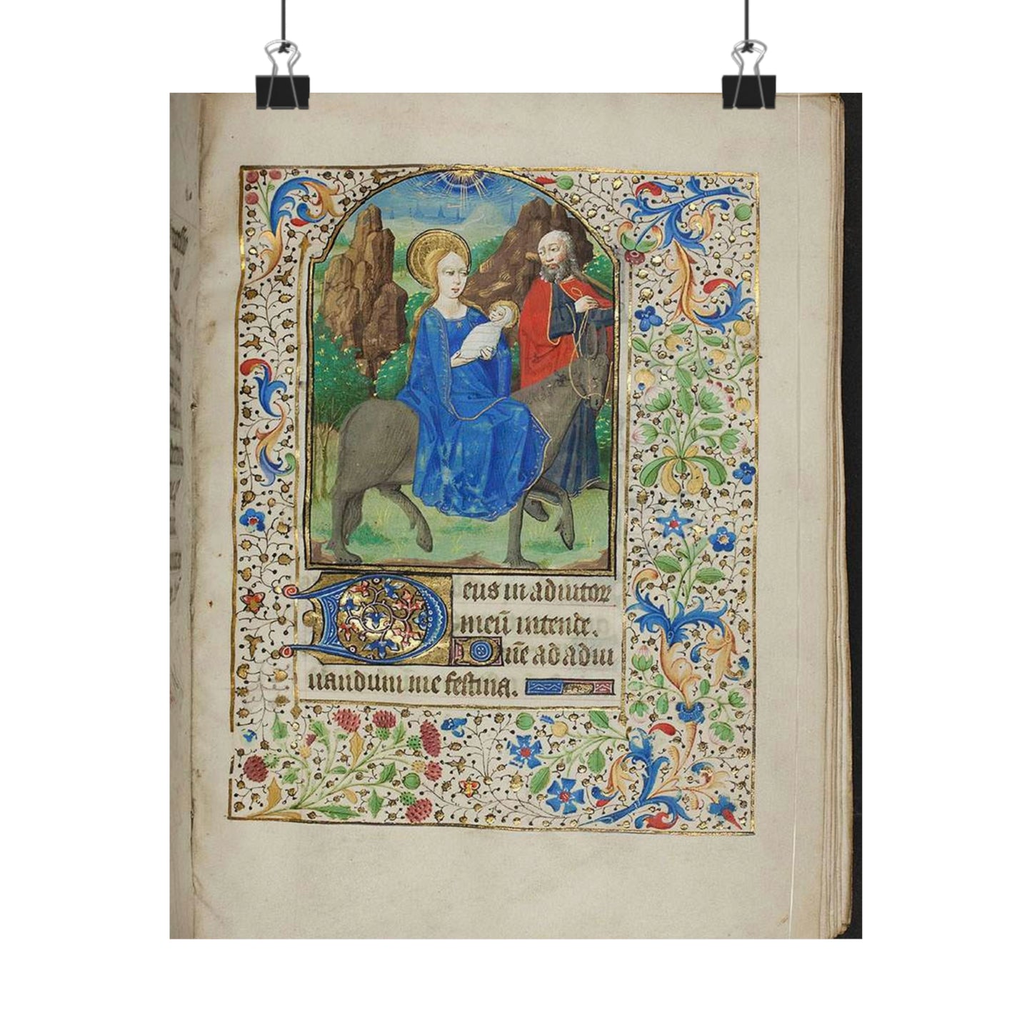 Book of Hours, f.73, (184 x 133 mm), 15th century, Alexander Turnbull Library, MSR-02. (6046619365) High Quality Matte Wall Art Poster for Home, Office, Classroom