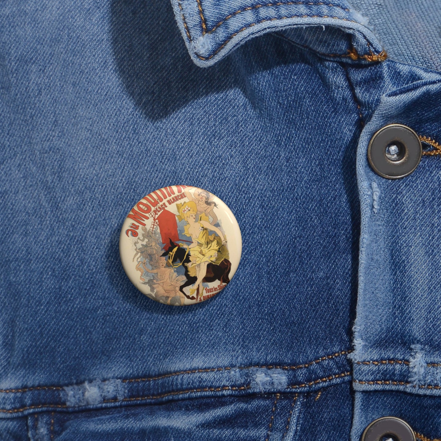 Maîtres de l'affiche V 2 - Pl 53 - Jules Chéret Pin Buttons with Crisp Design