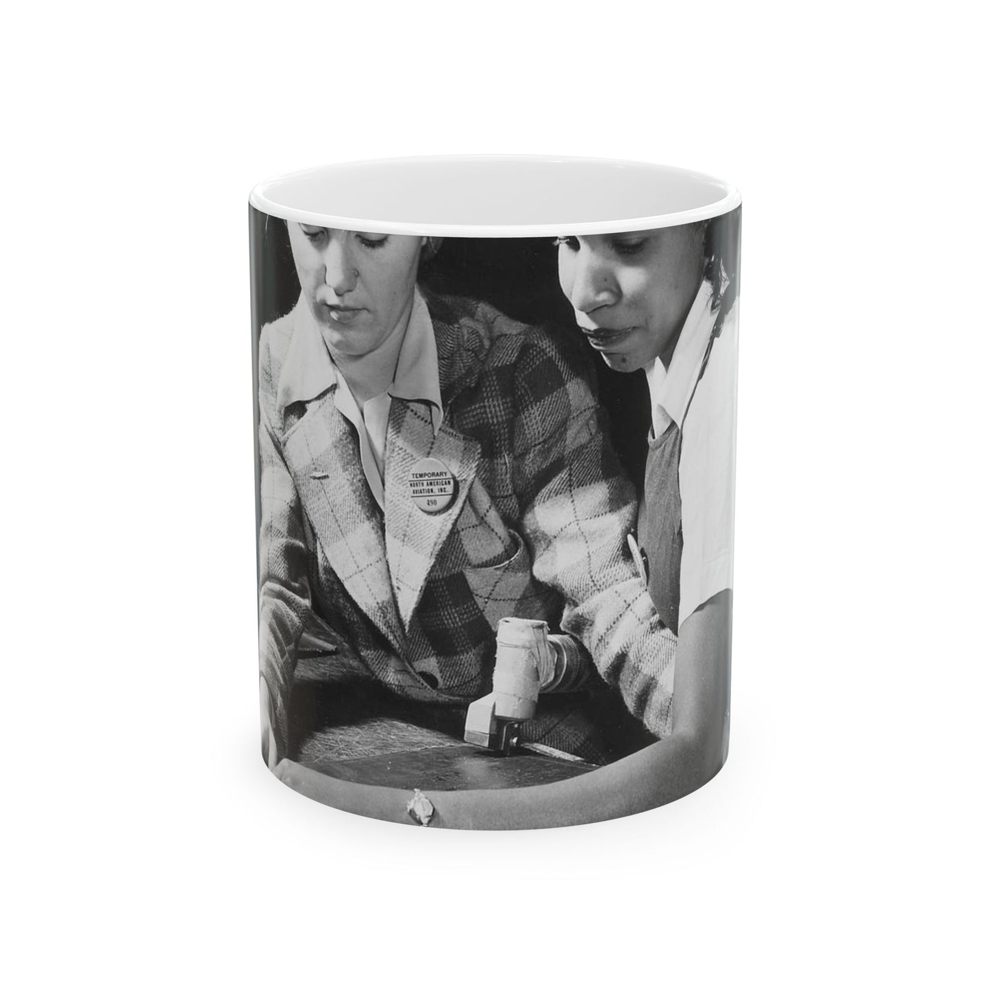 "White" & "Black" work side by side - North American Aviation Co. Plant - NARA - 195477 Beautiful Novelty Ceramic Coffee Mug 11oz