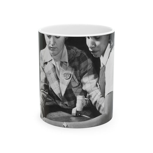 "White" & "Black" work side by side - North American Aviation Co. Plant - NARA - 195477 Beautiful Novelty Ceramic Coffee Mug 11oz