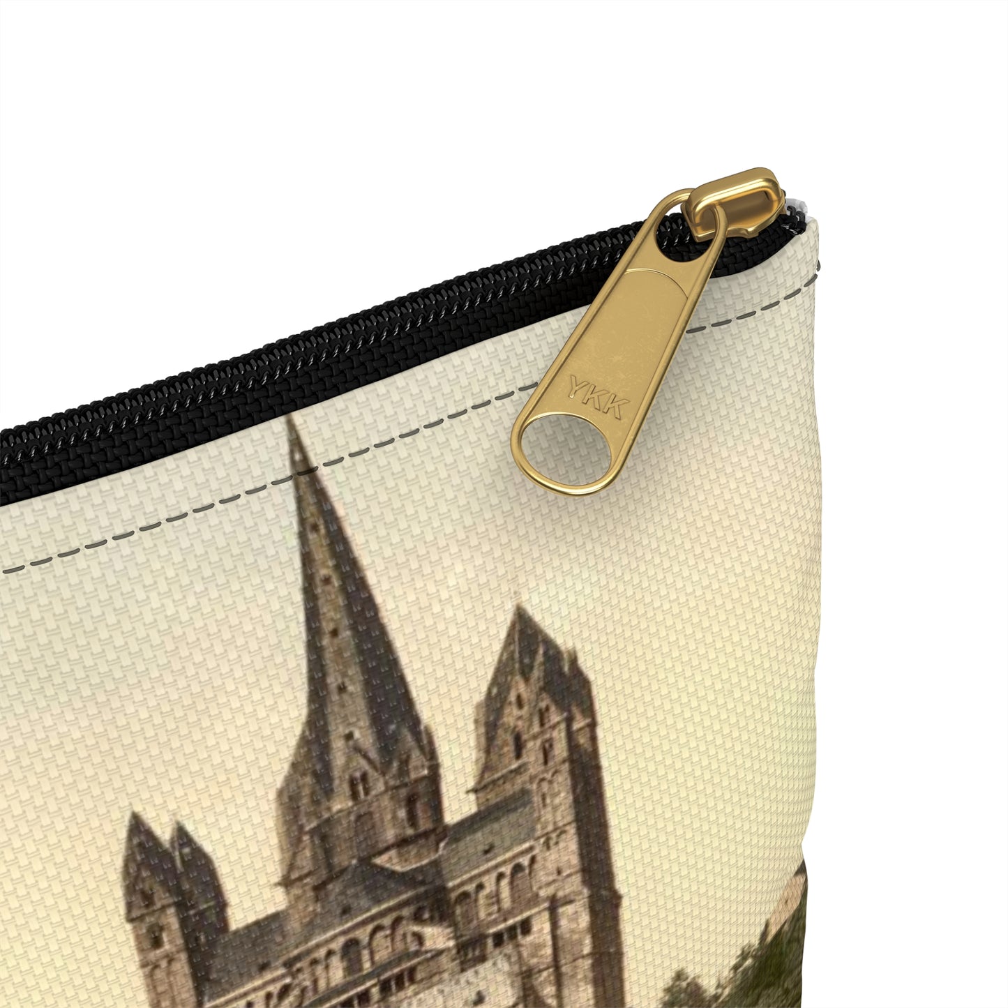 [Castle and cathedral, Limburg (i.e., Limburg an der Lahn), Hesse-Nassau, Germany] Large Organizer Pouch with Black Zipper