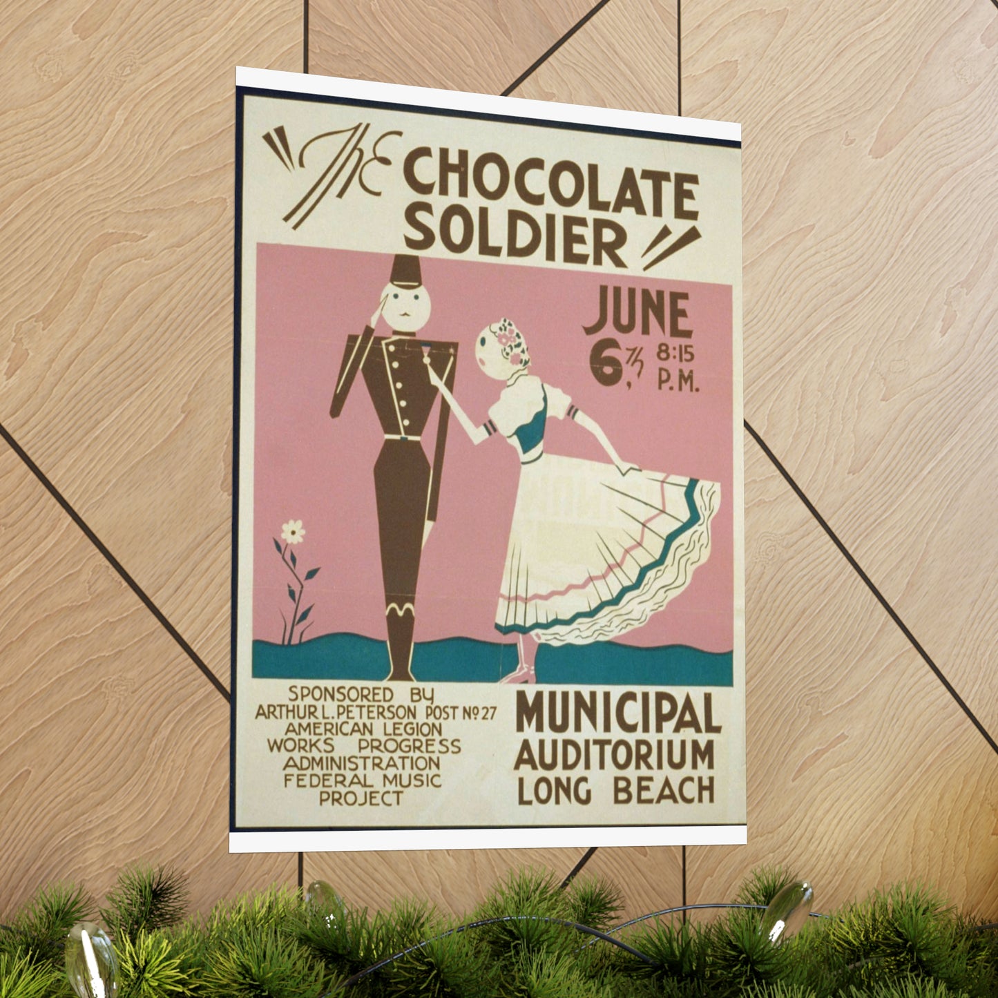 "The chocolate soldier" - WPA poster, Public domain, Library of Congress High Quality Matte Wall Art Poster for Home, Office, Classroom