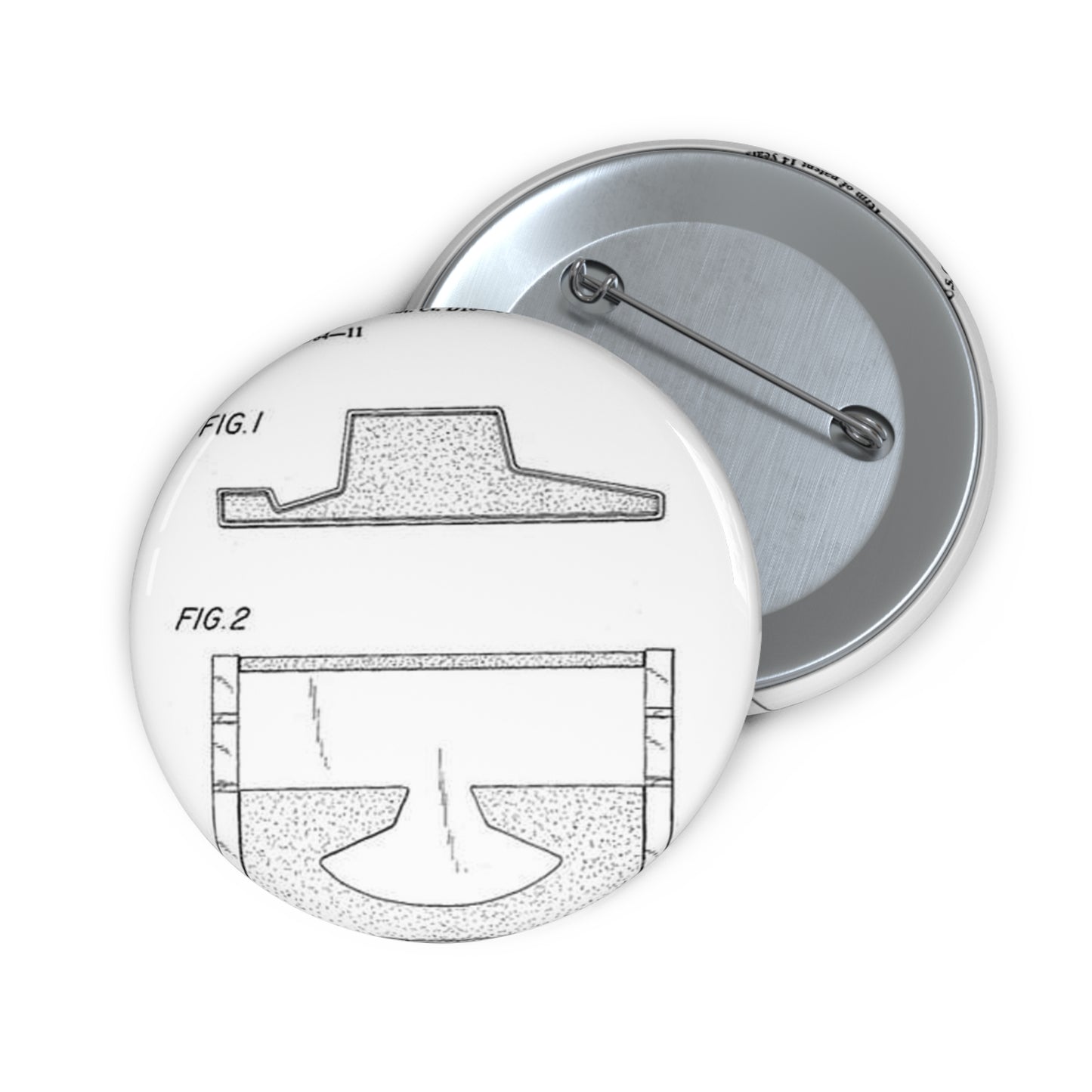 Patent drawing - Olympia-Traveller - . Public domain  image Pin Buttons with Crisp Design