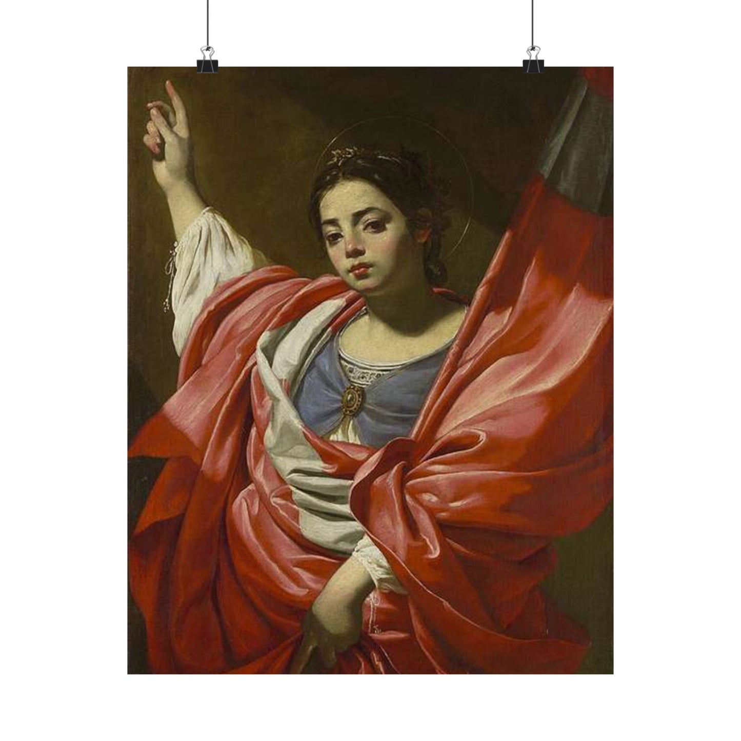 Vouet - School of - St. Ursula, c. 1620, 1961.285 High Quality Matte Wall Art Poster for Home, Office, Classroom