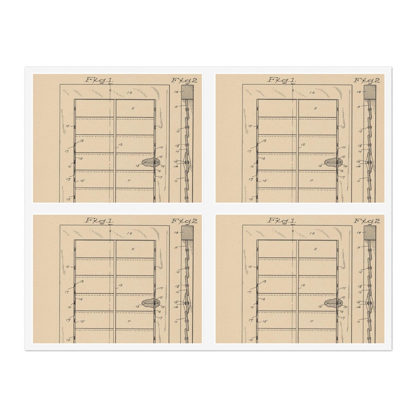 Patent Drawing of Engine - for a Window Blind Public domain  image Laminated UV Protective Vinyl Stickers