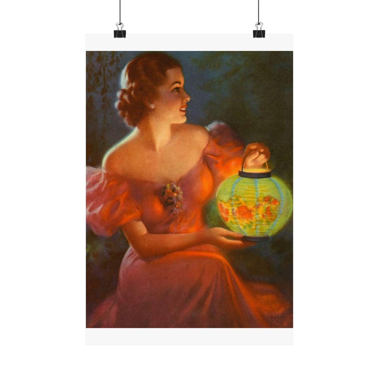 Lantern Glow by Edward Mason Eggleston High Quality Matte Wall Art Poster for Home, Office, Classroom