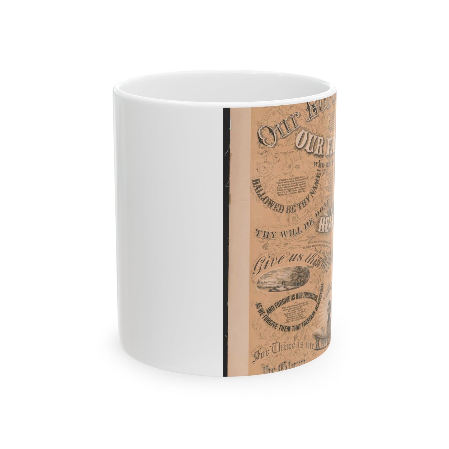 Our Lord's prayer - Print, Library of Congress collection Beautiful Novelty Ceramic Coffee Mug 11oz