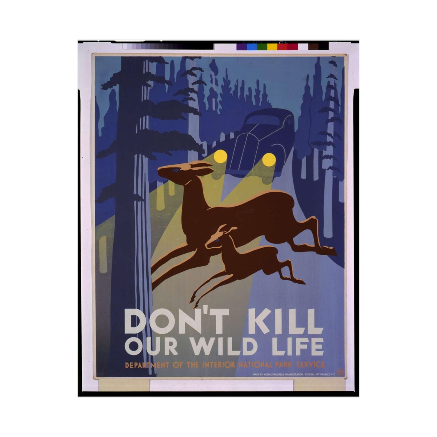 Don't kill our wild life - Art Deco public domain image High Quality Matte Wall Art Poster for Home, Office, Classroom