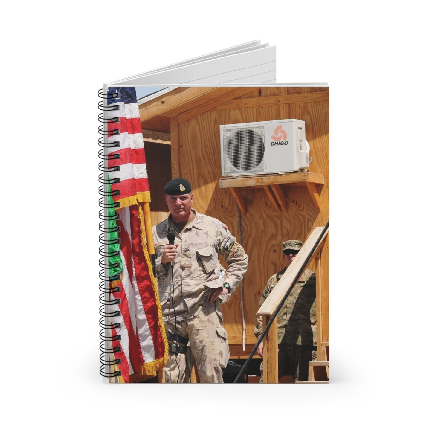 Maj. Gen. Dean J. Milner honors the accomplishments Spiral Bound Ruled Notebook with Printed Cover