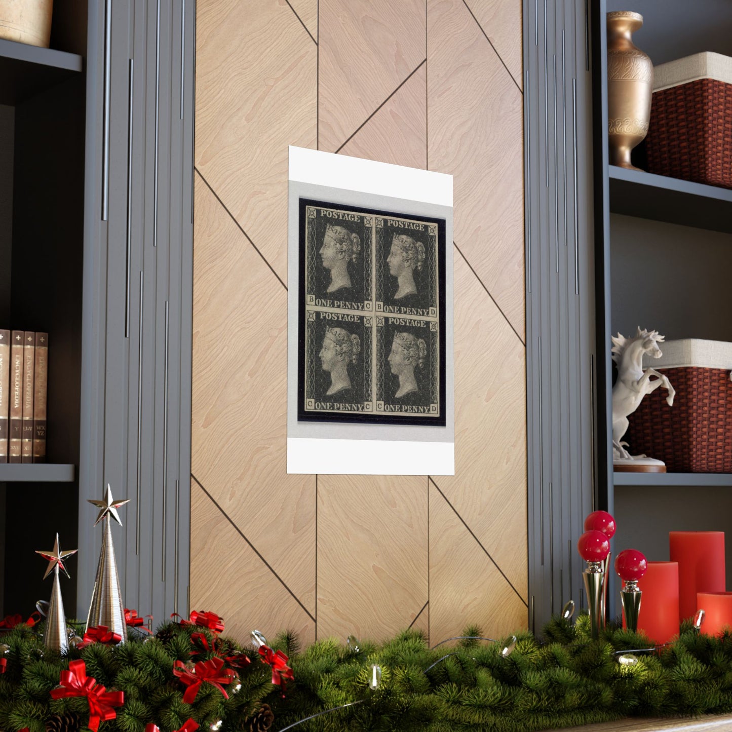 "Penny Black" postage stamps - postal stamp High Quality Matte Wall Art Poster for Home, Office, Classroom