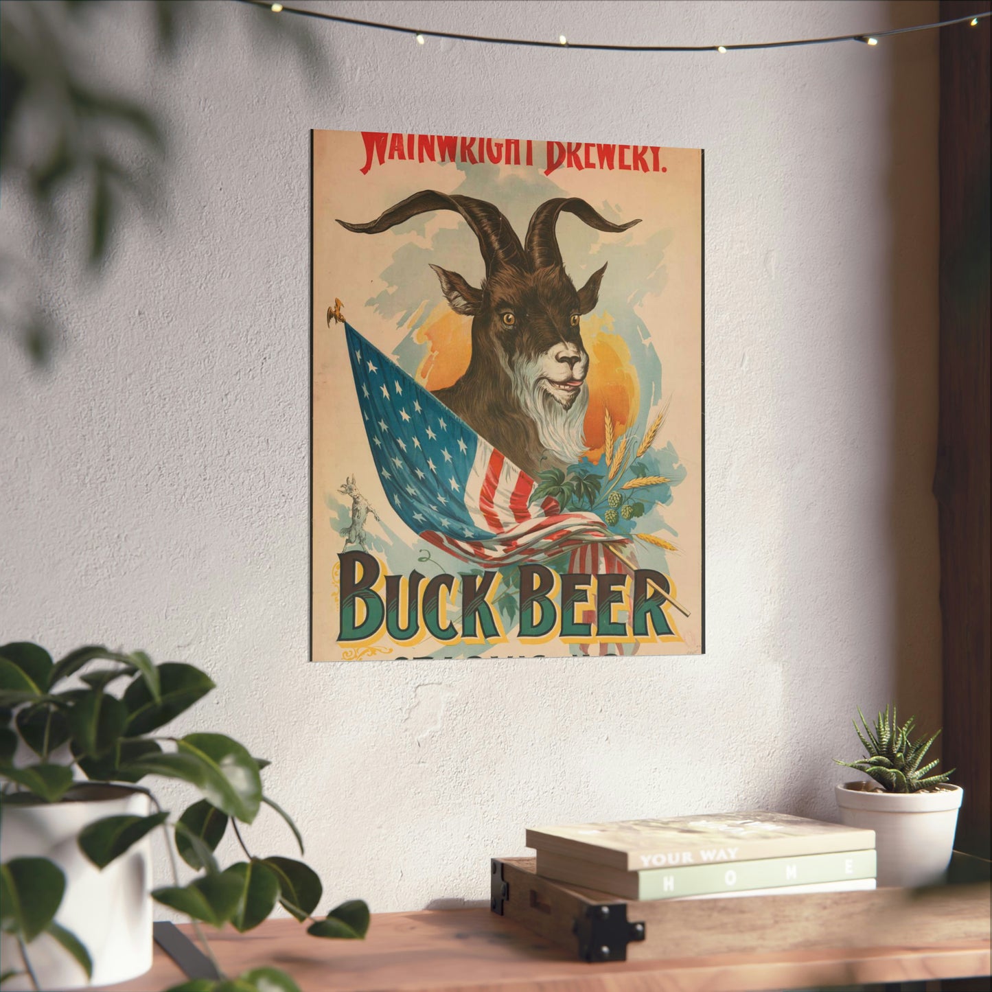 Wainwright Brewery, Buck Beer, St. Louis, MO High Quality Matte Wall Art Poster for Home, Office, Classroom