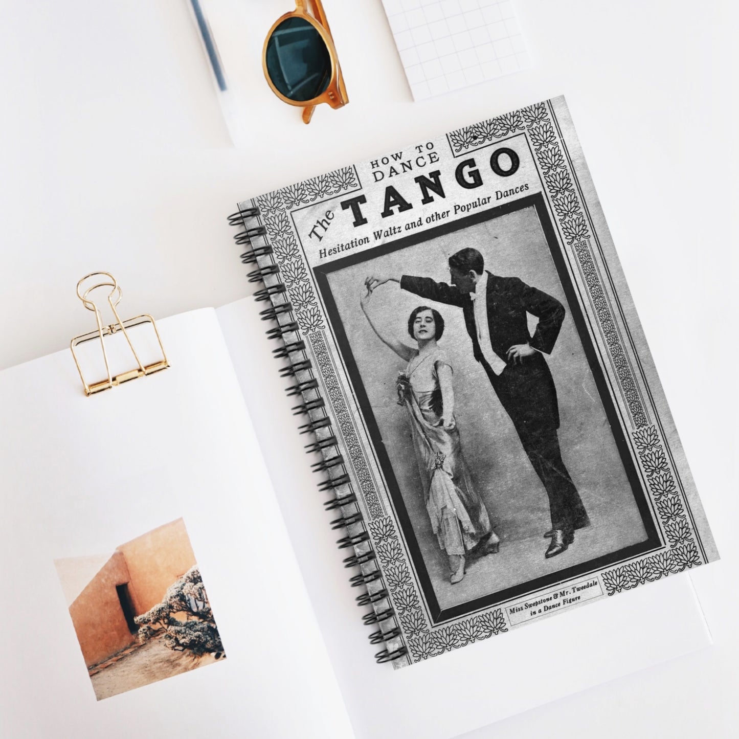 The tango as standardized and taught by the representative dancing masters of the North American continent; tango two-step, hesitation waltz, Boston glide, one-step Spiral Bound Ruled Notebook with Printed Cover