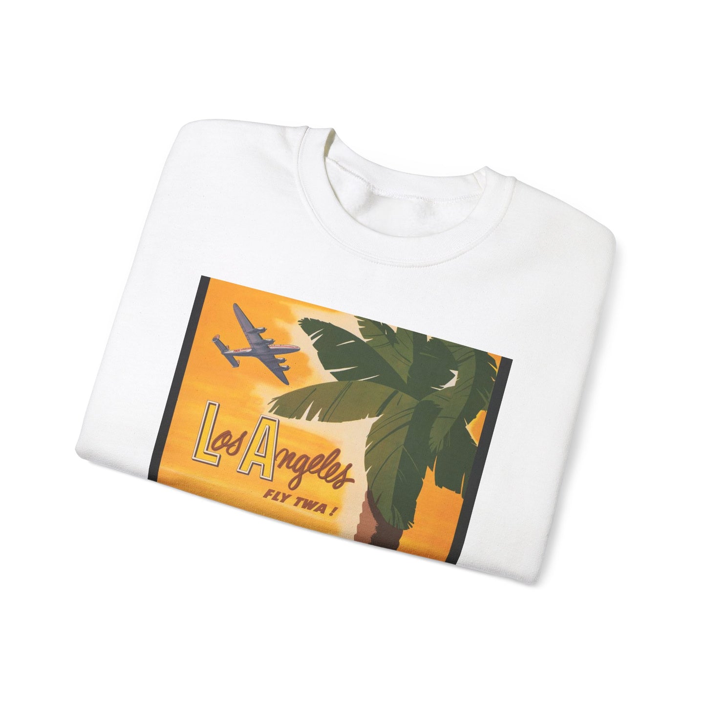 Los Angeles - fly TWA! Bob Smith White Heavy Blend Adult Crew Neck SweatShirt