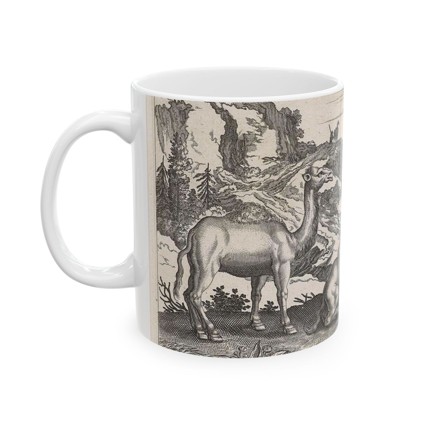 Adriaen Collaert - Dromedarissen en een kameel Beautiful Novelty Ceramic Coffee Mug 11oz