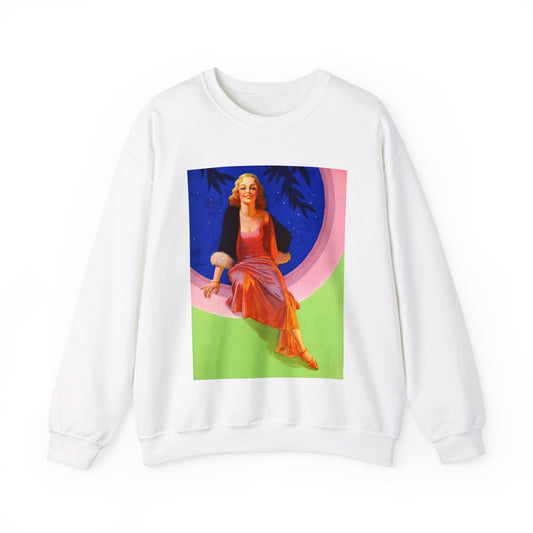 “Smiling Through”, painting by Edward Mason Eggleston, 1932 White Heavy Blend Adult Crew Neck SweatShirt