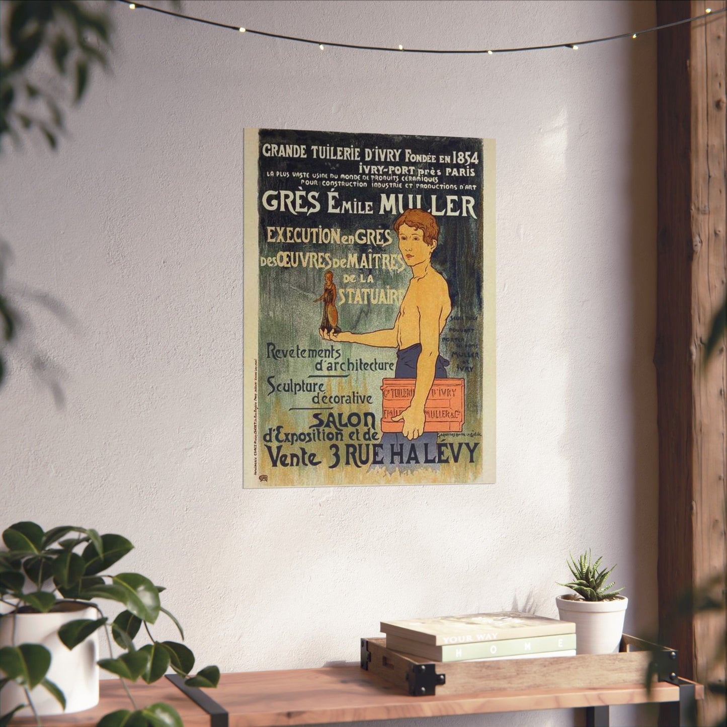 Affiche pour la "Grande Tuilerie d'Ivry" (Usine Émile Muller). High Quality Matte Wall Art Poster for Home, Office, Classroom