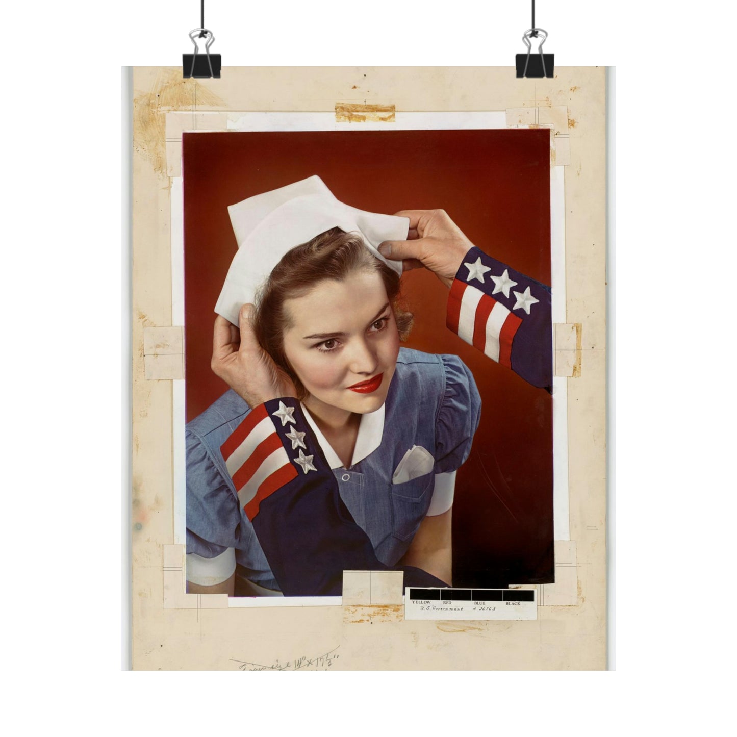 [Nurse having a nurse's cap place on her head] [Victor Keppler] High Quality Matte Wall Art Poster for Home, Office, Classroom