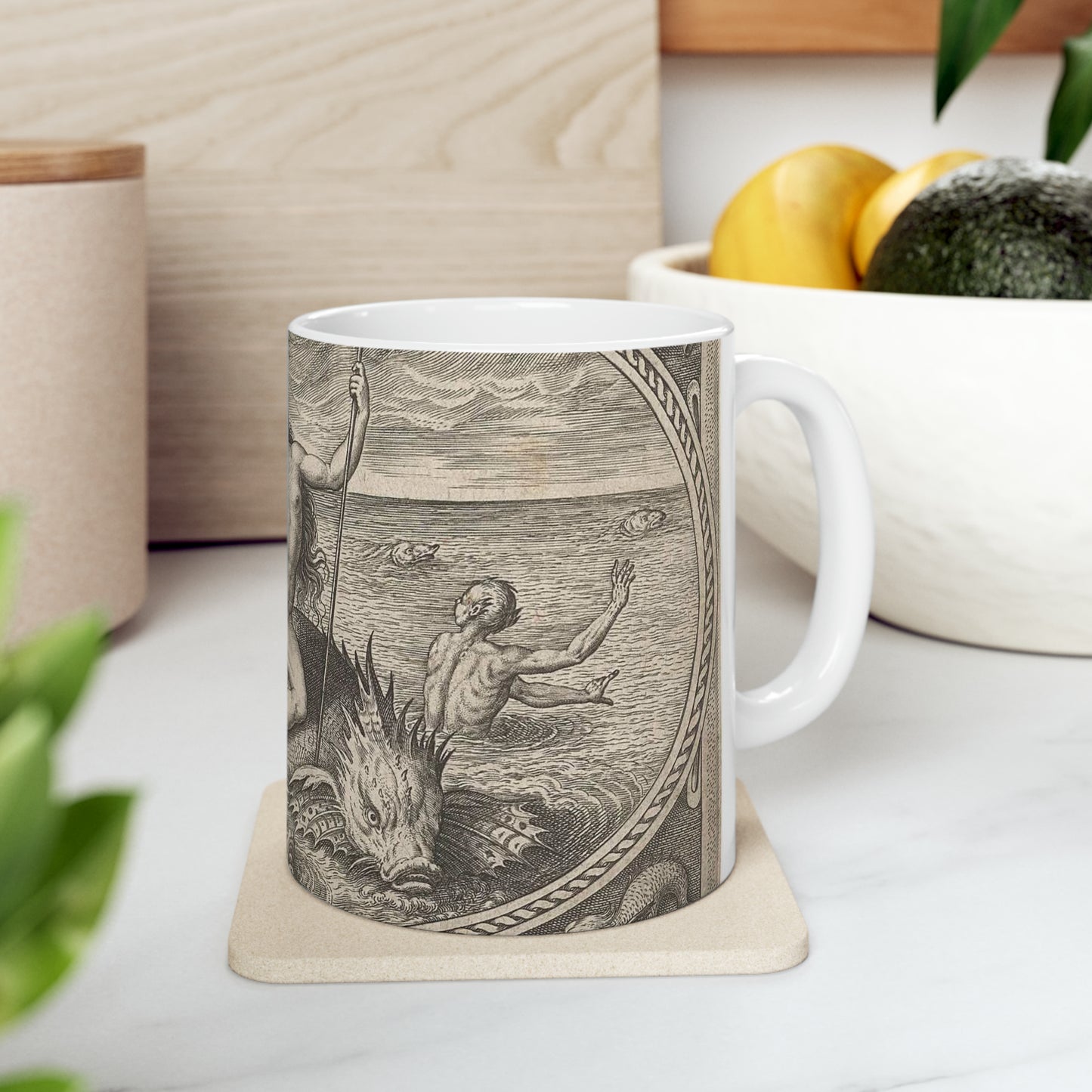 Adriaen Collaert - Amphitrite op een vis Beautiful Novelty Ceramic Coffee Mug 11oz