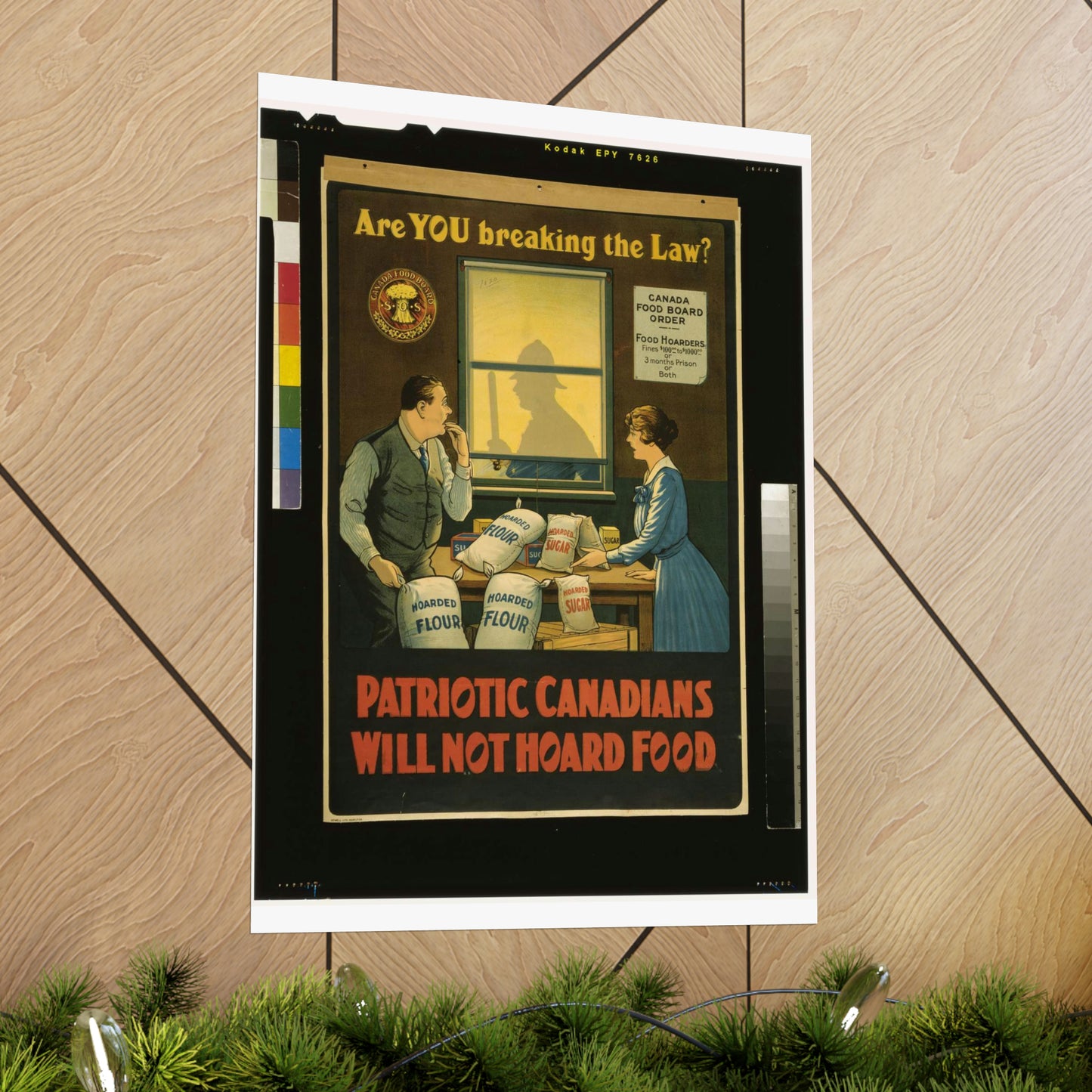 Are you breaking the law? Patriotic Canadians will not hoard food High Quality Matte Wall Art Poster for Home, Office, Classroom