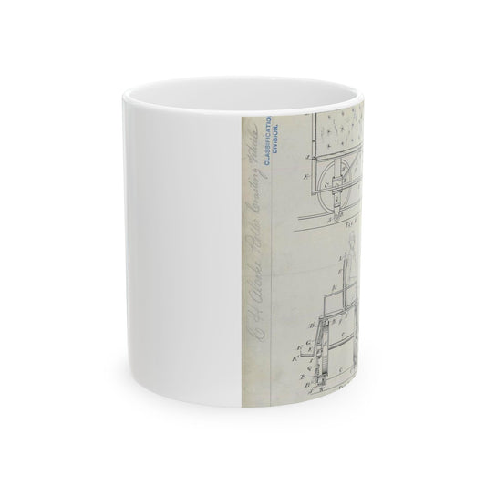 Patent Drawing of Engine - for C. H. Alcoke's Roller Coasting Vehicle Public domain  image Beautiful Novelty Ceramic Coffee Mug 11oz