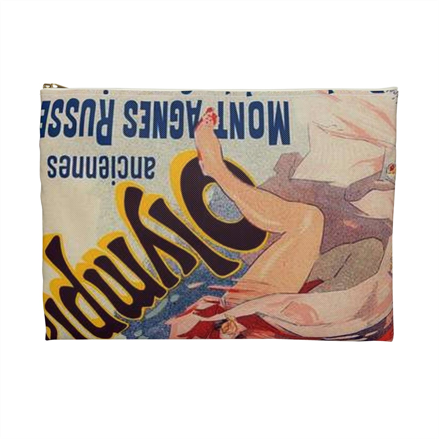 Affiche pour "Olympia". - Art nouveau public domain poster Large Organizer Pouch with Black Zipper