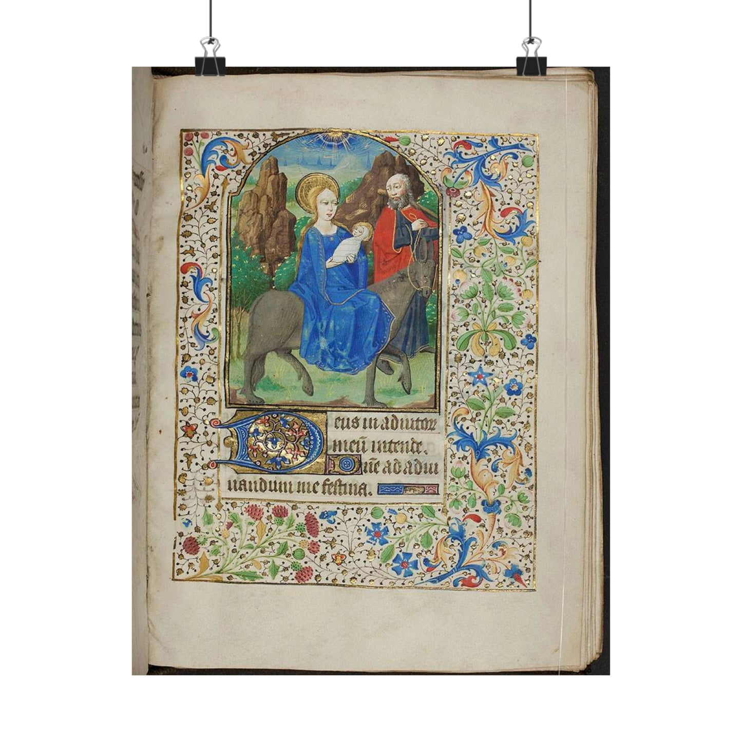 Book of Hours, f.73, (184 x 133 mm), 15th century, Alexander Turnbull Library, MSR-02. (6046619365) High Quality Matte Wall Art Poster for Home, Office, Classroom