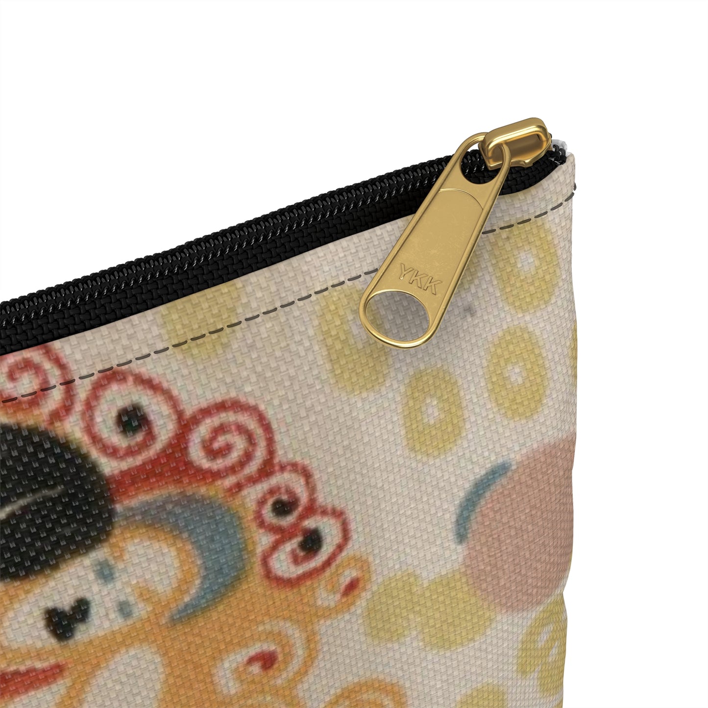 Textile sample - Public domain dedication image Large Organizer Pouch with Black Zipper