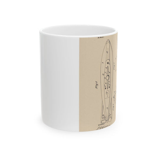 Patent drawing - Drawing for a Submarine Boat Public domain  image Beautiful Novelty Ceramic Coffee Mug 11oz