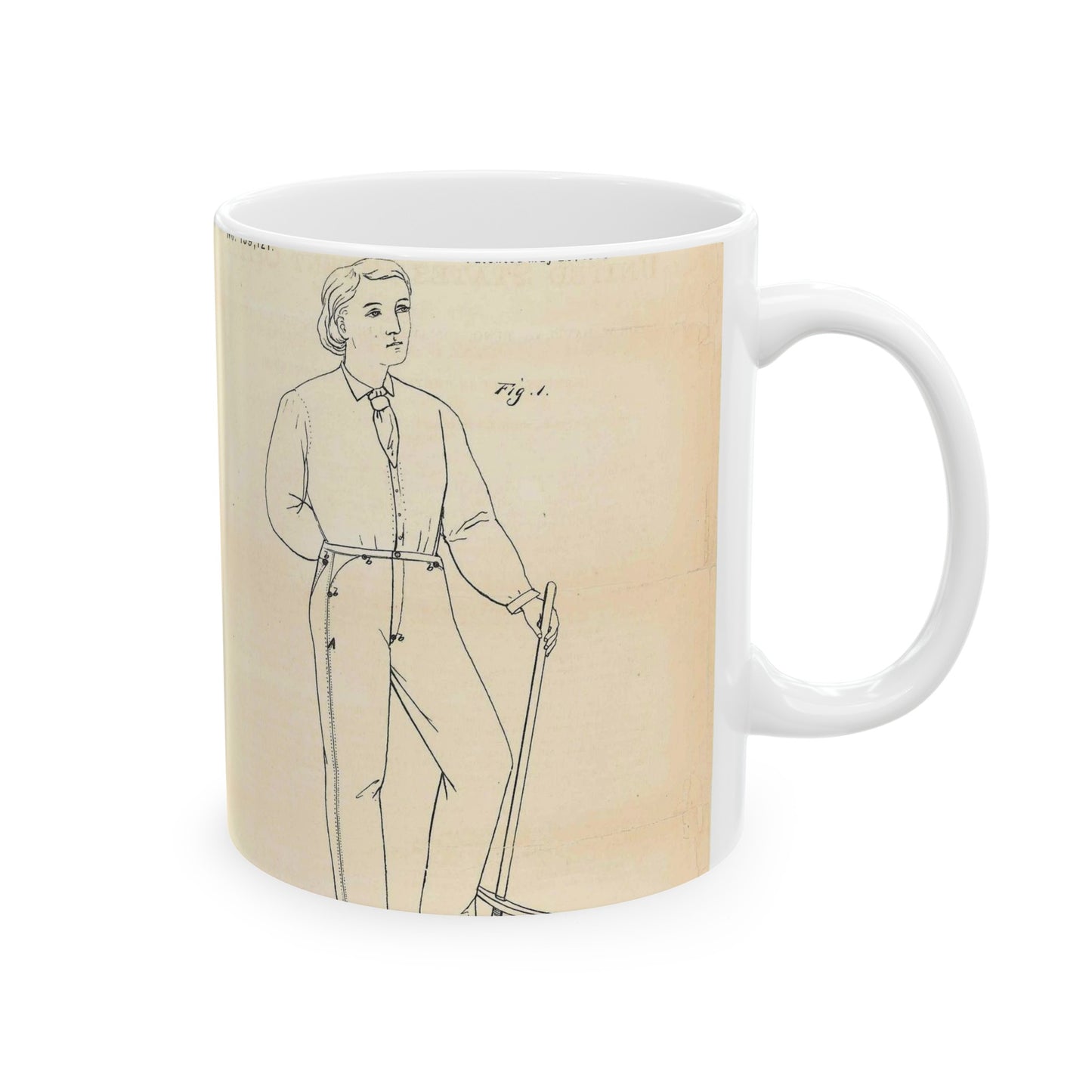 Patent Case File No. 139,121, Improvement in Fastening Pocket Openings, Inventor- Jacob W. Davis - DPLA - afb017b06366ded5b3d9735cb413b735 (page 28) Beautiful Novelty Ceramic Coffee Mug 11oz