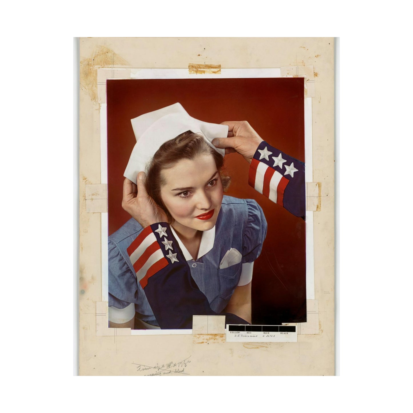 [Nurse having a nurse's cap place on her head] [Victor Keppler] High Quality Matte Wall Art Poster for Home, Office, Classroom