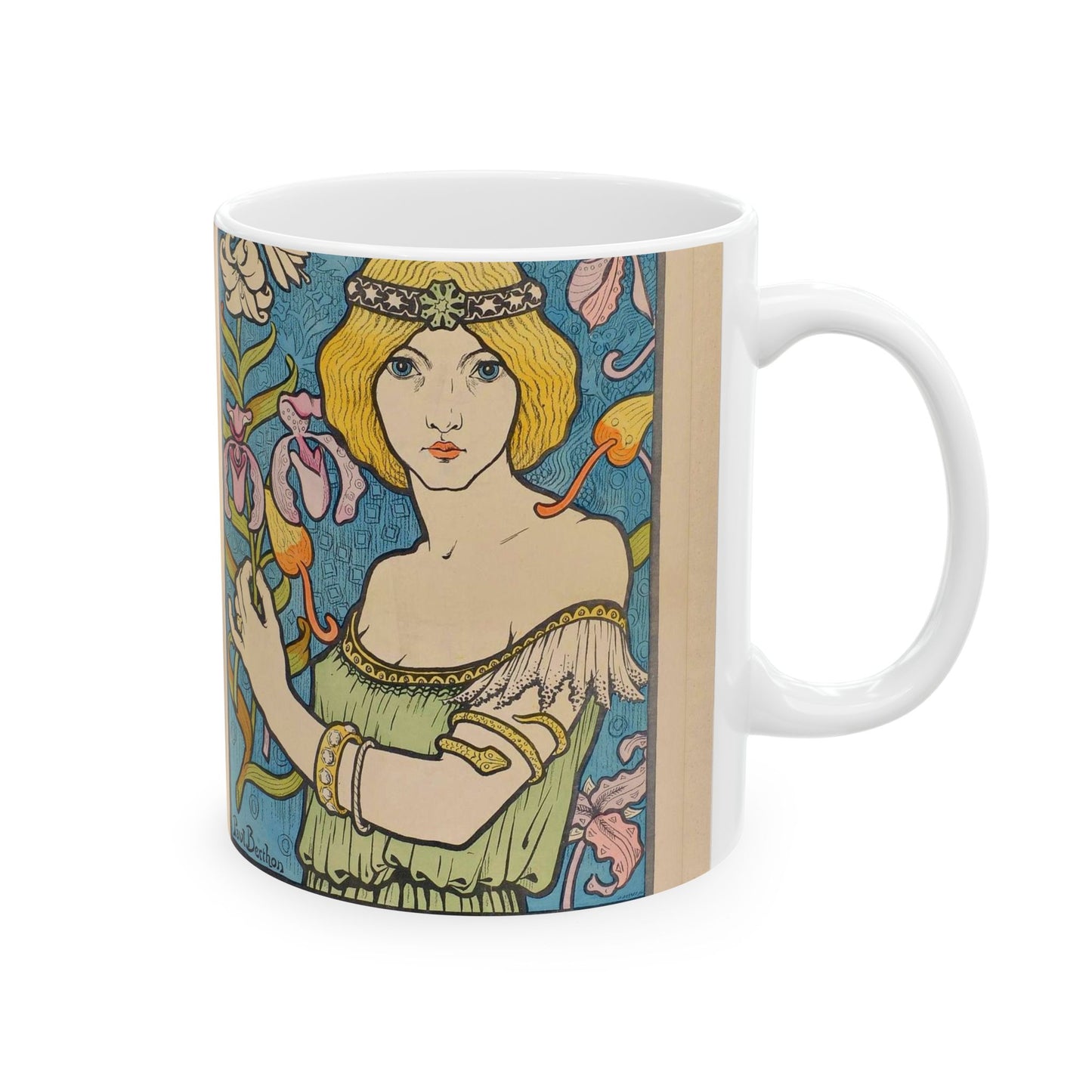 Paul Emile Berthon - Salon des Cent (17) - 1895 Beautiful Novelty Ceramic Coffee Mug 11oz