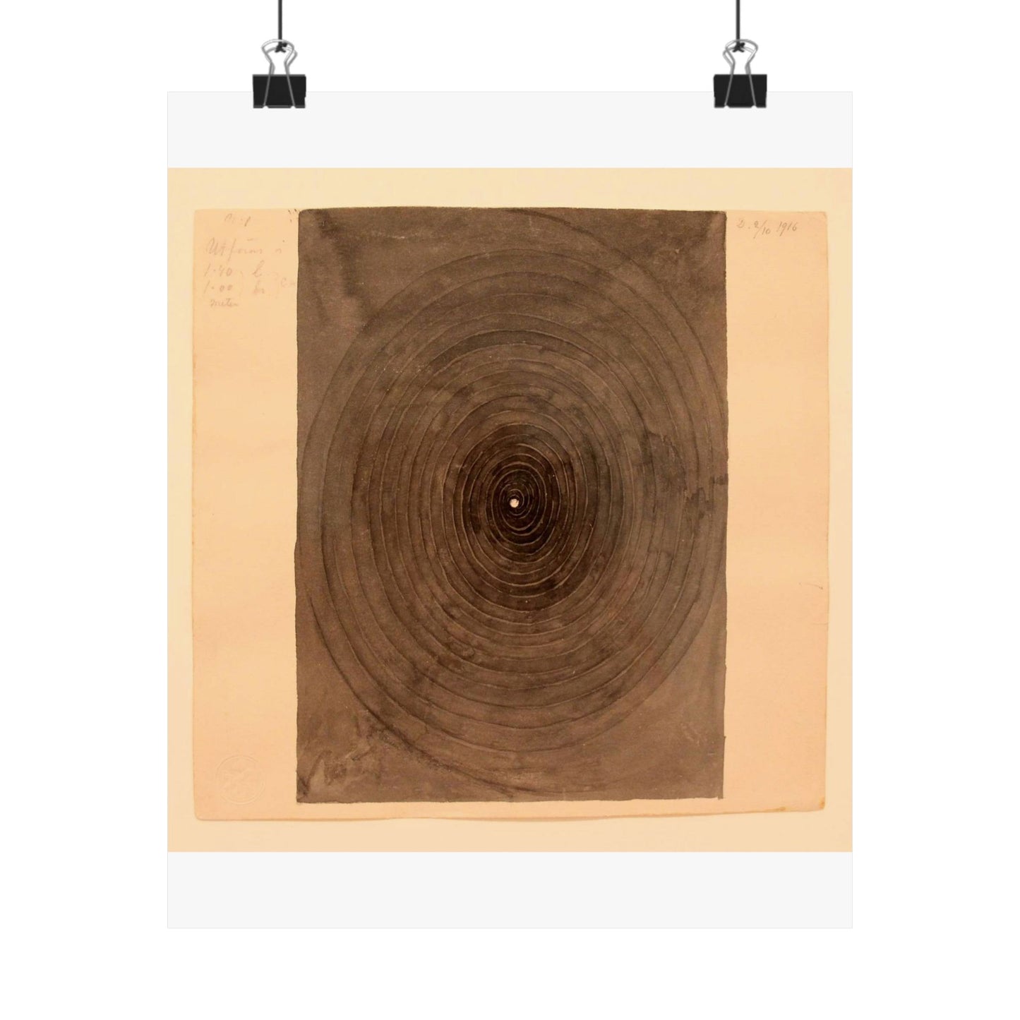 Hilma af Klint - 1916 - No 1 From The Parsifal Series High Quality Matte Wall Art Poster for Home, Office, Classroom