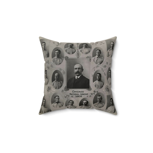 1903 Chicago Cubs portraits Decorative Accent Square Pillow