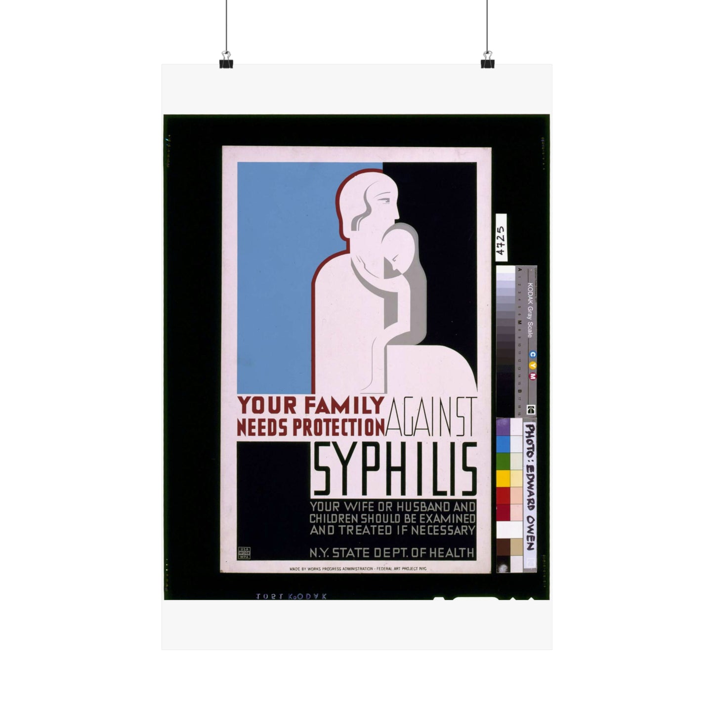 Your family needs protection against syphilis Your wife or husband and children should be examined and treated if necessary. High Quality Matte Wall Art Poster for Home, Office, Classroom