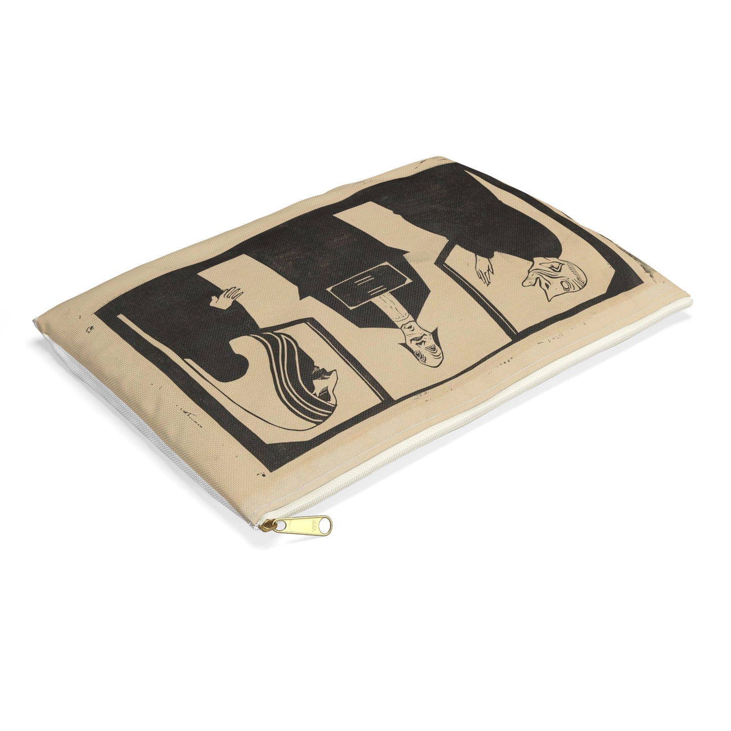 Samuel Jessurun de Mesquita - Entre ces trois mon coeur balance Large Organizer Pouch with Black Zipper