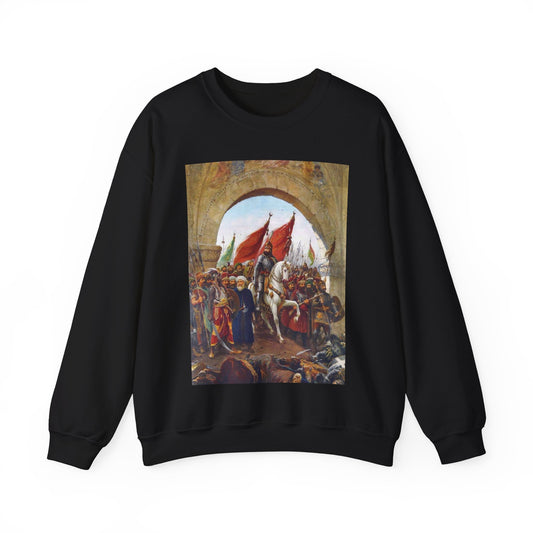 Zonaro GatesofConst - Public domain scan of drawing Black Heavy Blend Adult Crew Neck SweatShirt